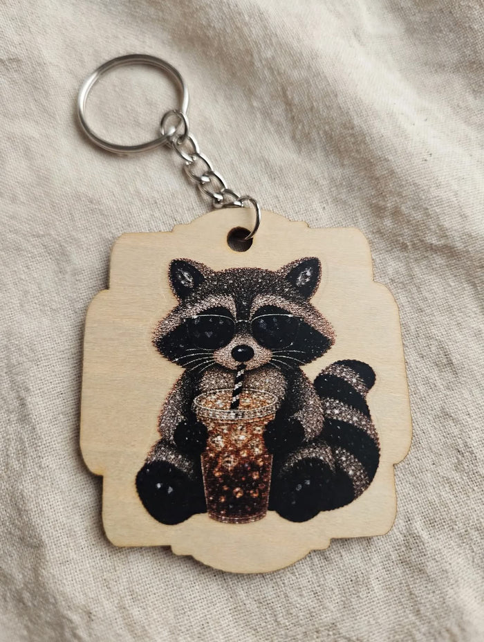 Raccoon keychain